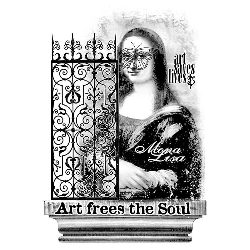 #2096 - Mona, Art Frees - Woman/Collage